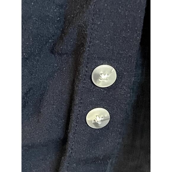 Vintage IZOD Hawaiian Shirt Mens Medium Black Rayon Leaves Beach Cruise EUC - Picture 4 of 7